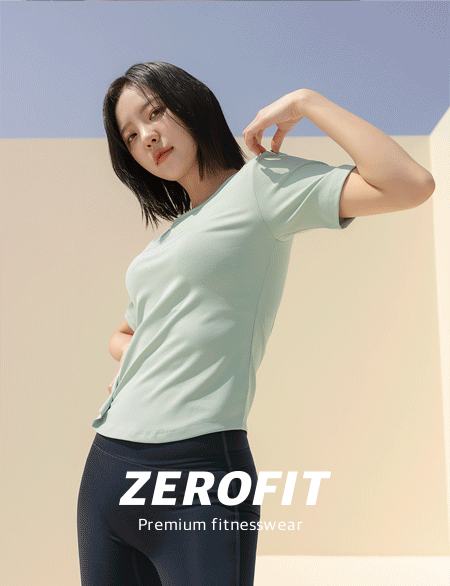ZERO FIT 裂縫 7分裤 T恤衫 69903